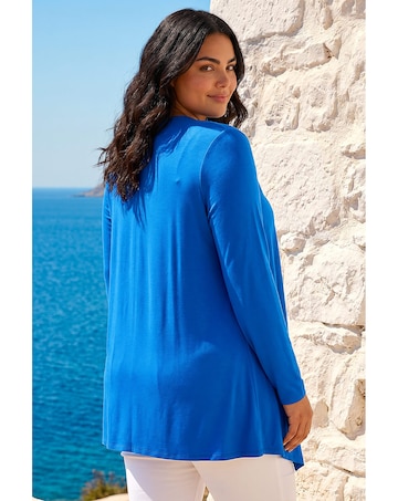 Roman Curve Waterfall Longline Cardigan