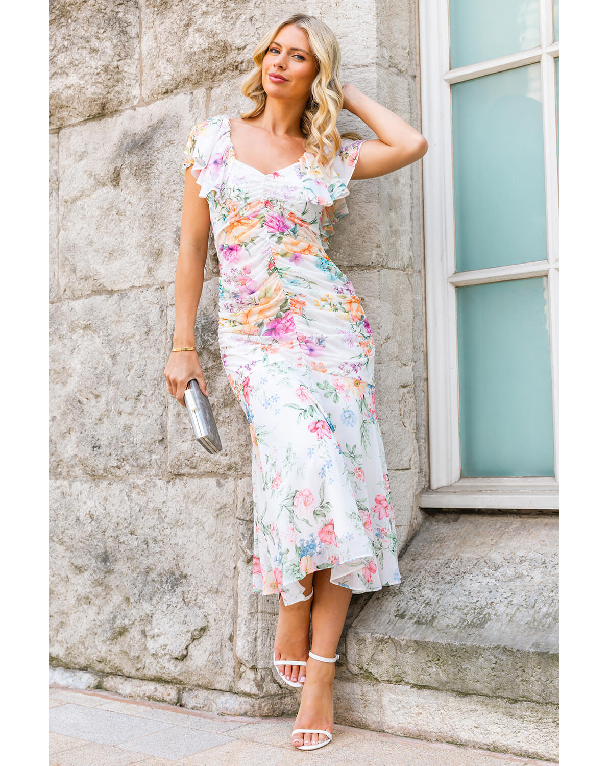 New In - Roman Petite Floral Tiered Dress