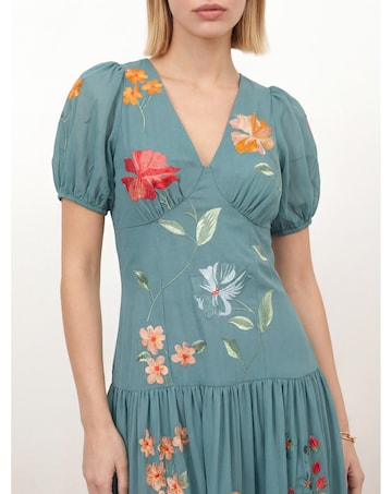 Maya Deluxe Embroidered Midaxi Dress