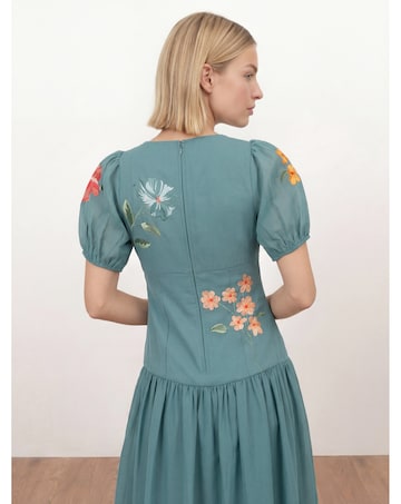 Maya Deluxe Embroidered Midaxi Dress
