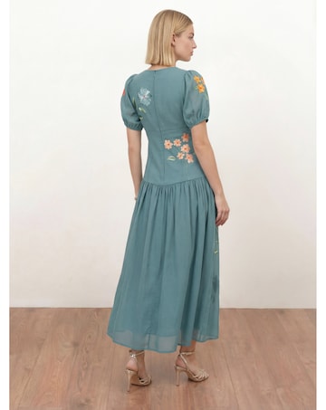 Maya Deluxe Embroidered Midaxi Dress
