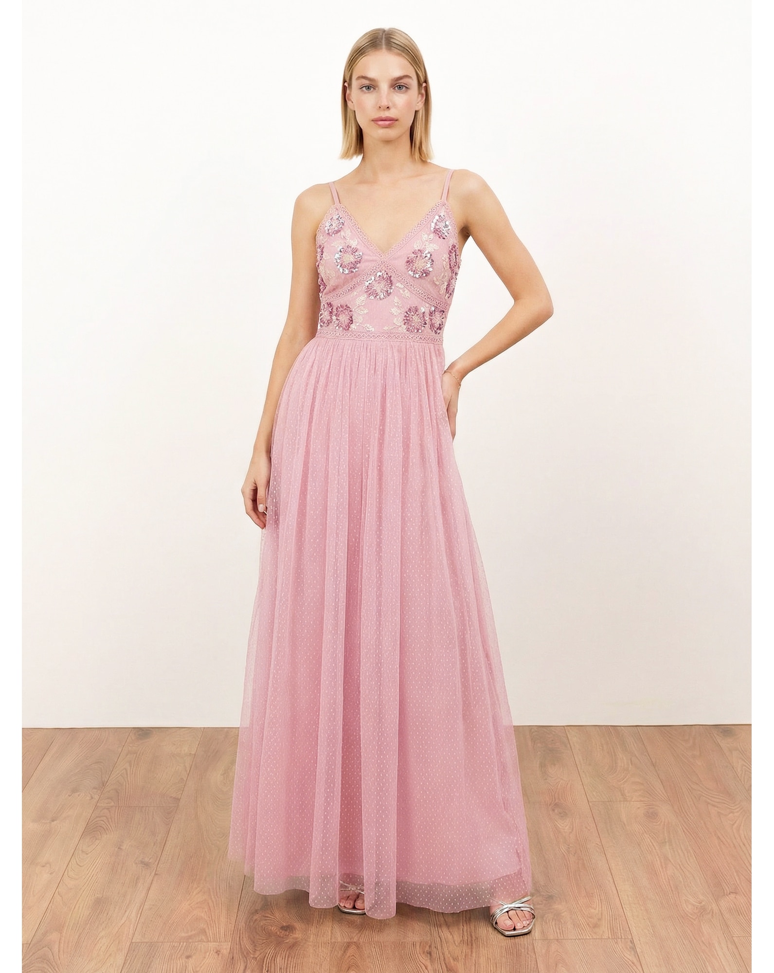 New In - Maya Deluxe Floral Embellished Maxi Dres