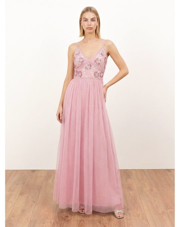 Maya Deluxe Floral Embellished Maxi Dres