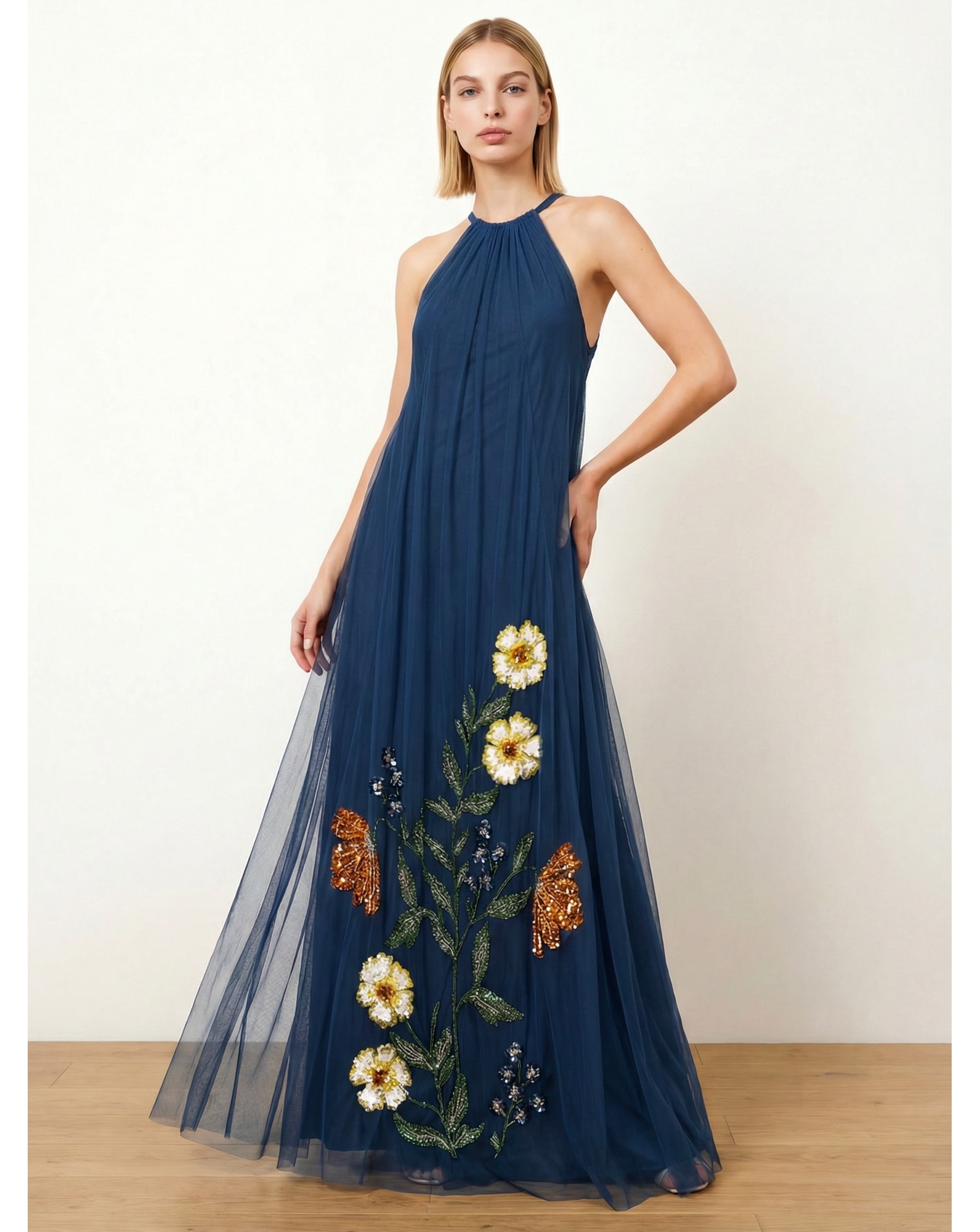 New In - Maya Deluxe Floral Embellished Trazpeze