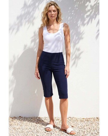 Roman Knee Length Elastic Waist Shorts