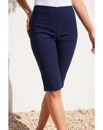 Roman Knee Length Elastic Waist Shorts