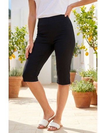 Roman Knee Length Elastic Waist Shorts