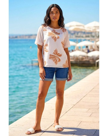 Roman Floral Embroidered Top