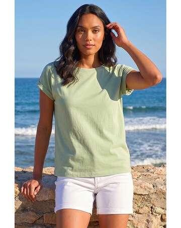 Roman Stretch Cotton Jersey T-Shirt