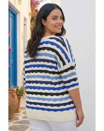 Roman Curve Wave Stripe Jumper