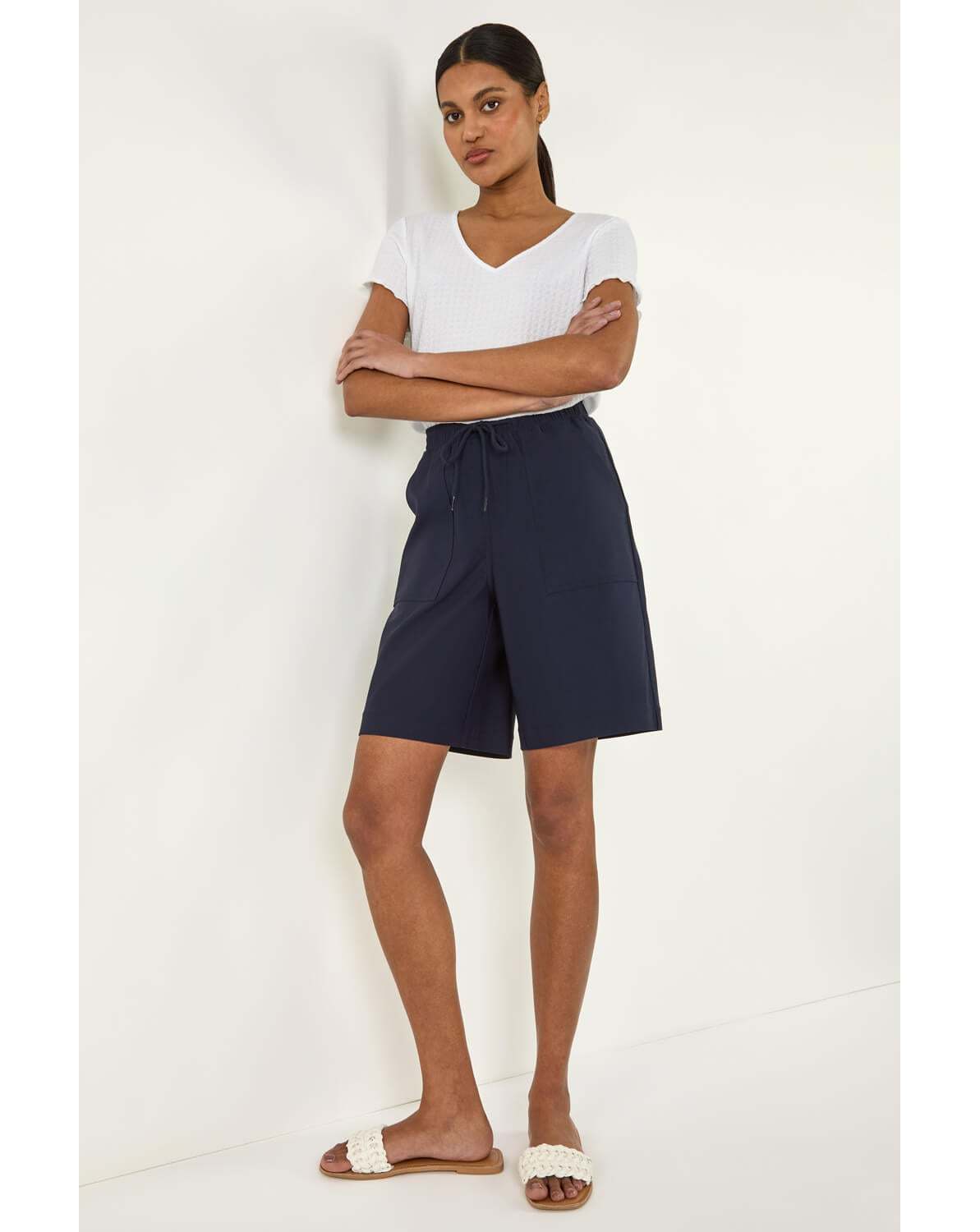 New In - Roman Drawcord Pocket Stretch Shorts
