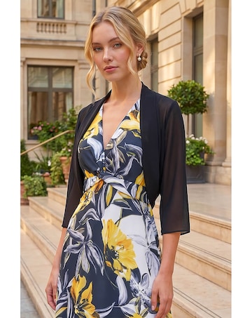 Roman Ruched Hem Chiffon Bolero