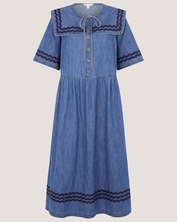 Monsoon Shelby Square Collar Midi Dress