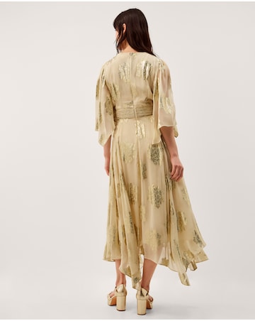 Monsoon Lydia V-Neck Shimmer Midi Dress