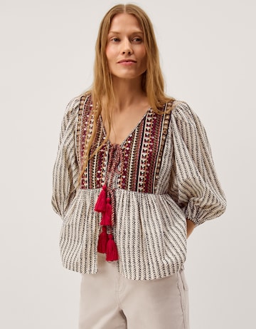 Monsoon Laila Embellished Print Blouse