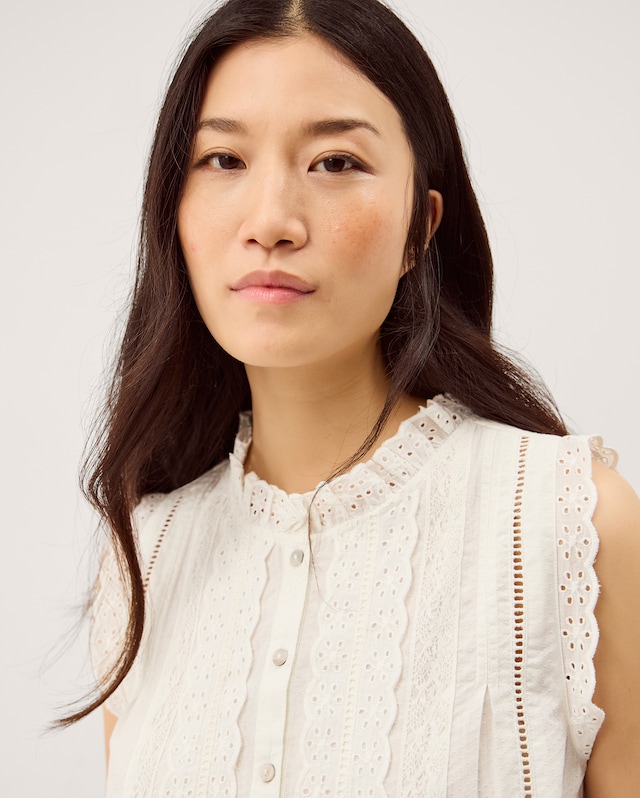 Monsoon Trish Sleeveless Frill Top