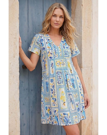 Roman Petite Floral Tile Tunic Dress