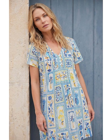 Roman Petite Floral Tile Tunic Dress