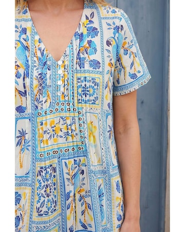 Roman Petite Floral Tile Tunic Dress