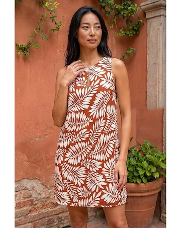 Roman Petite Button Shift Dress