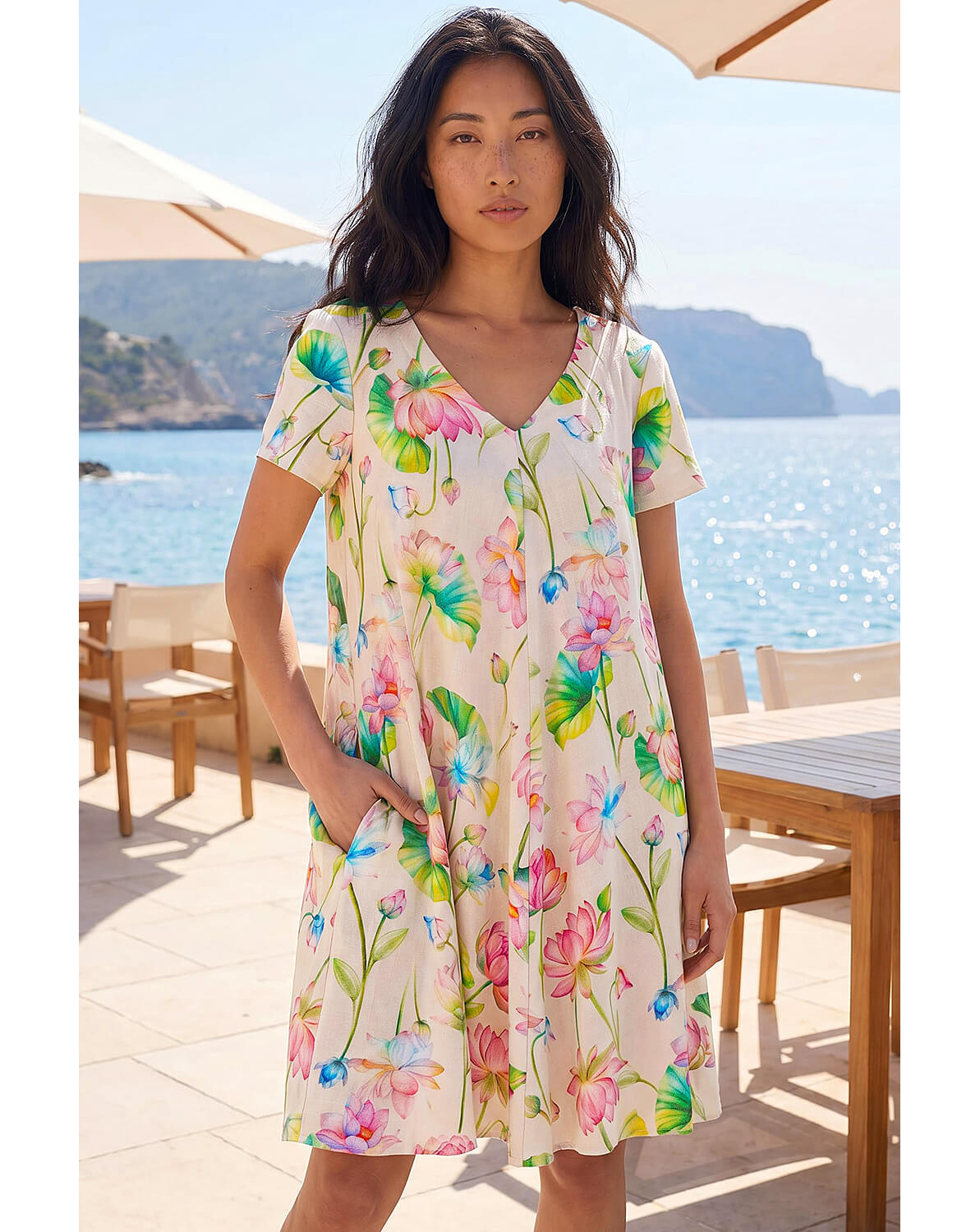 New In - Roman Petite Floral Swing Dress