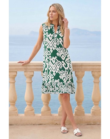 Roman Petite Aztec Frill Hem Dress