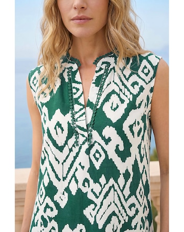 Roman Petite Aztec Frill Hem Dress