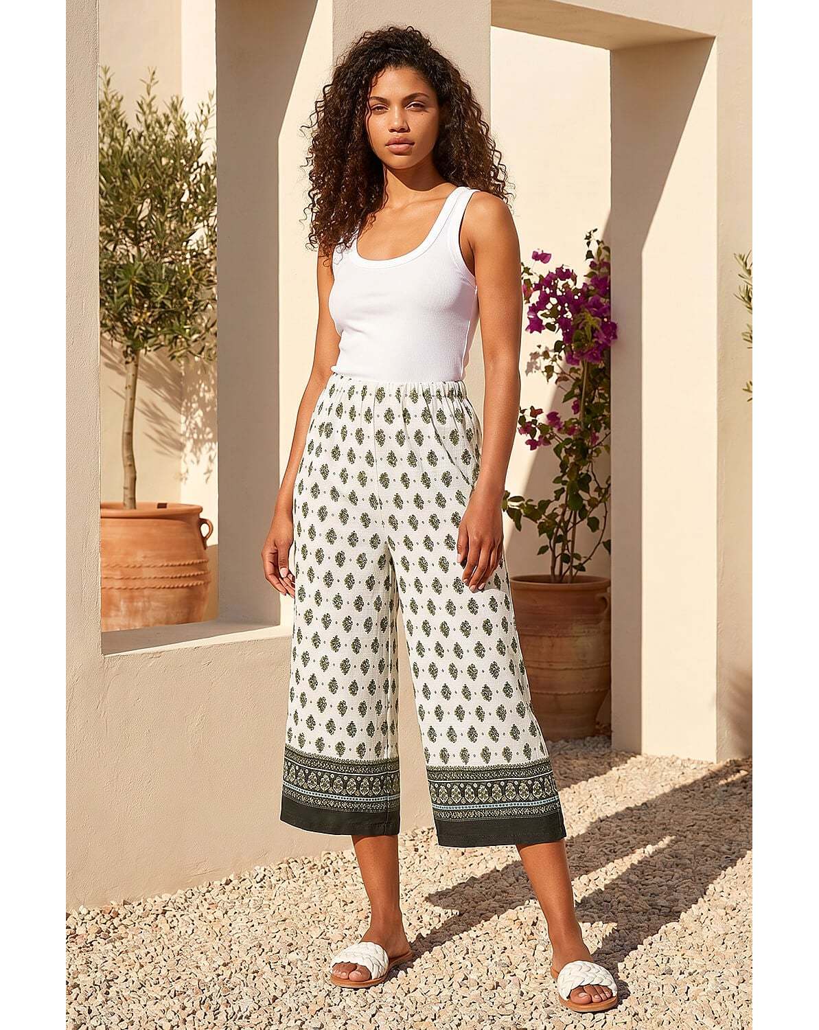 New In - Roman Petite Textured Cropped Trouser