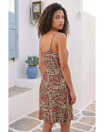 Roman Petite Paisley Tassel Front Dress