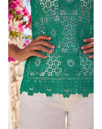 Roman Petite Crochet Vest Top