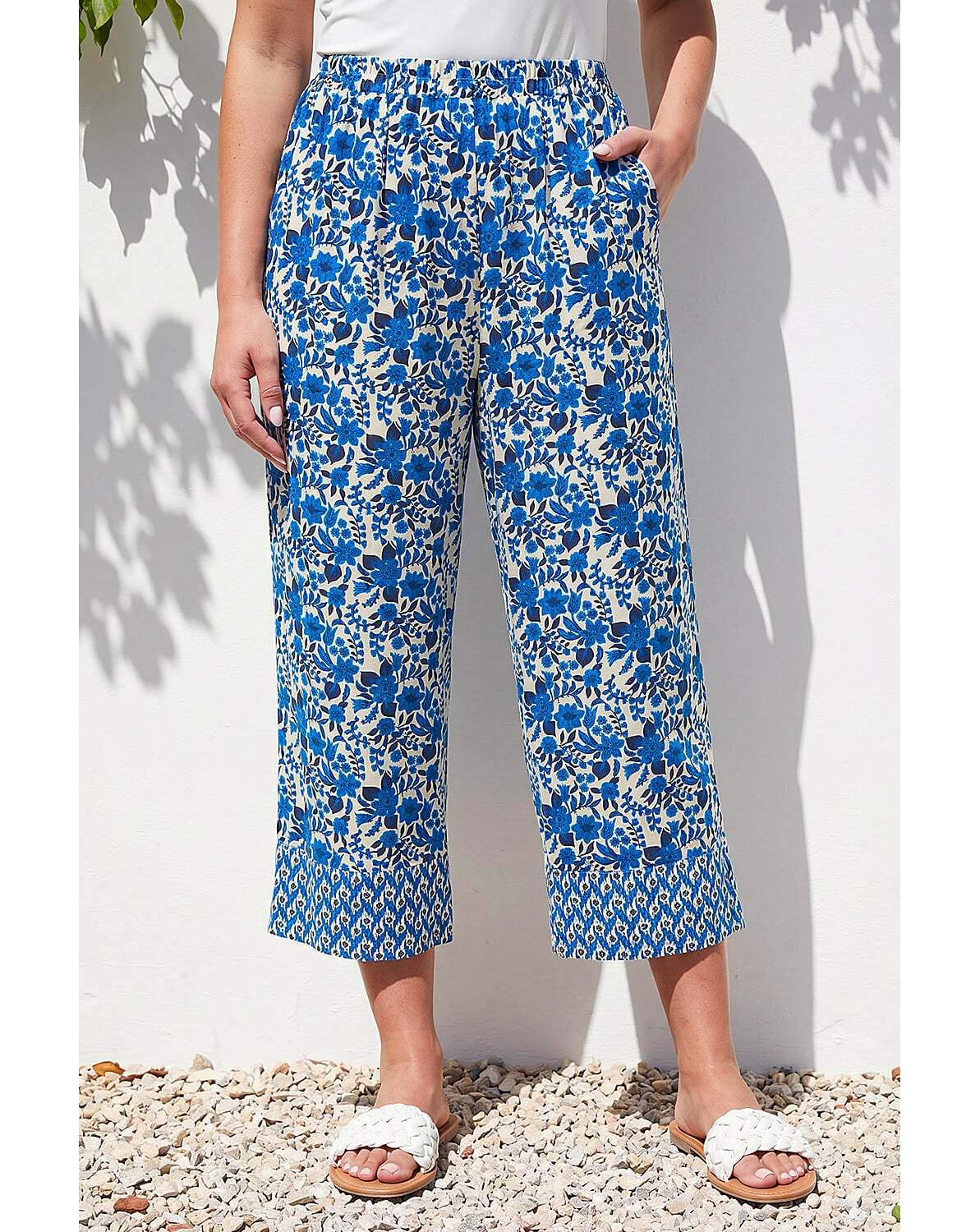 New In - Roman Petite Print Cropped Trouser