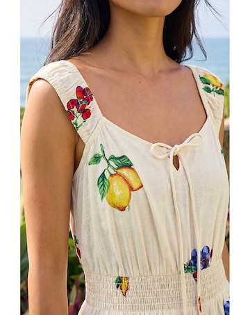 Roman Petite Fruit Strappy Midi Dress