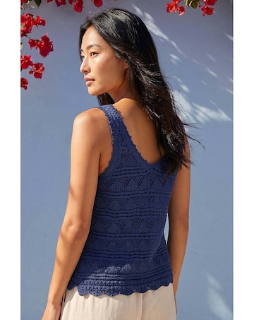 Roman Petite Button Knit Cami Top