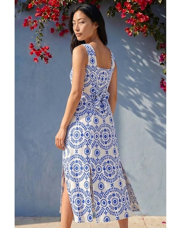 Roman Petite Button Down Midi Dress
