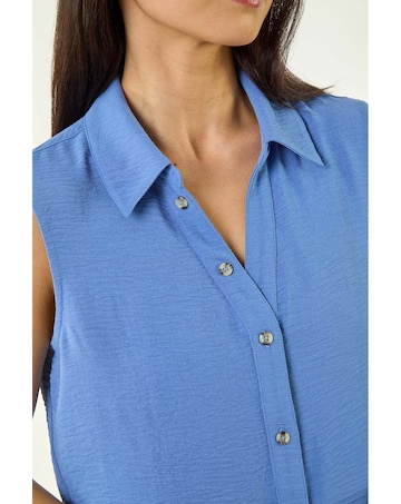 Roman Petite Button Up Front Blouse