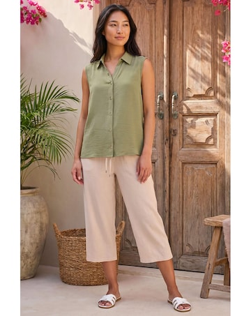 Roman Petite Button Up Front Blouse