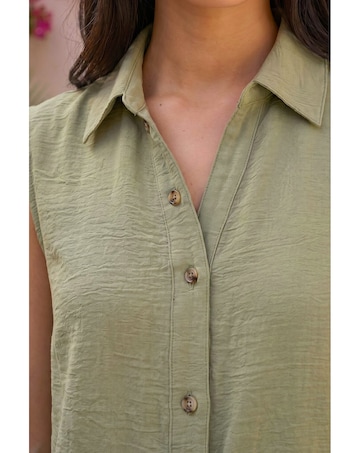 Roman Petite Button Up Front Blouse