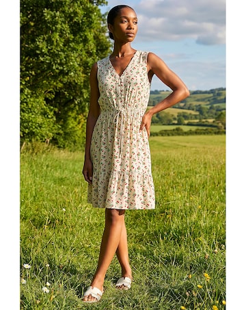 Roman Petite Cherry Tie Waist Dress