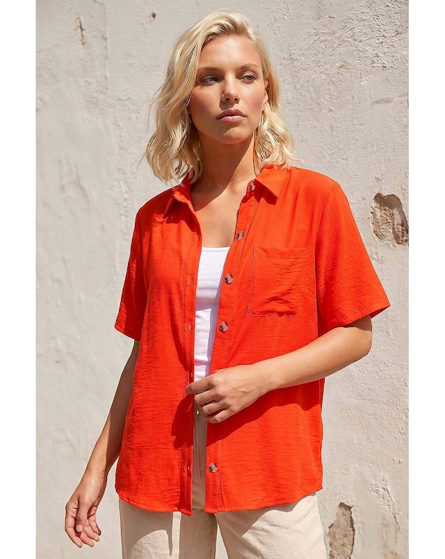 Roman Petite Button Up Pocket Shirt