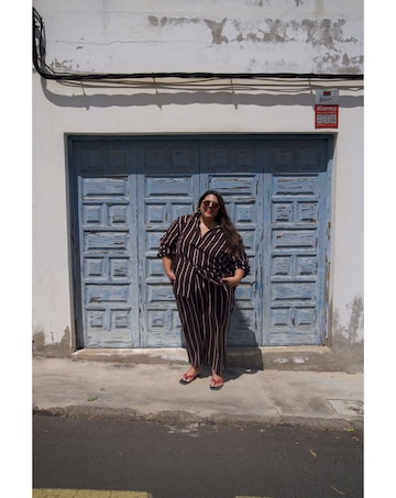Callie Thorpe x Monsoon Stripe Trousers