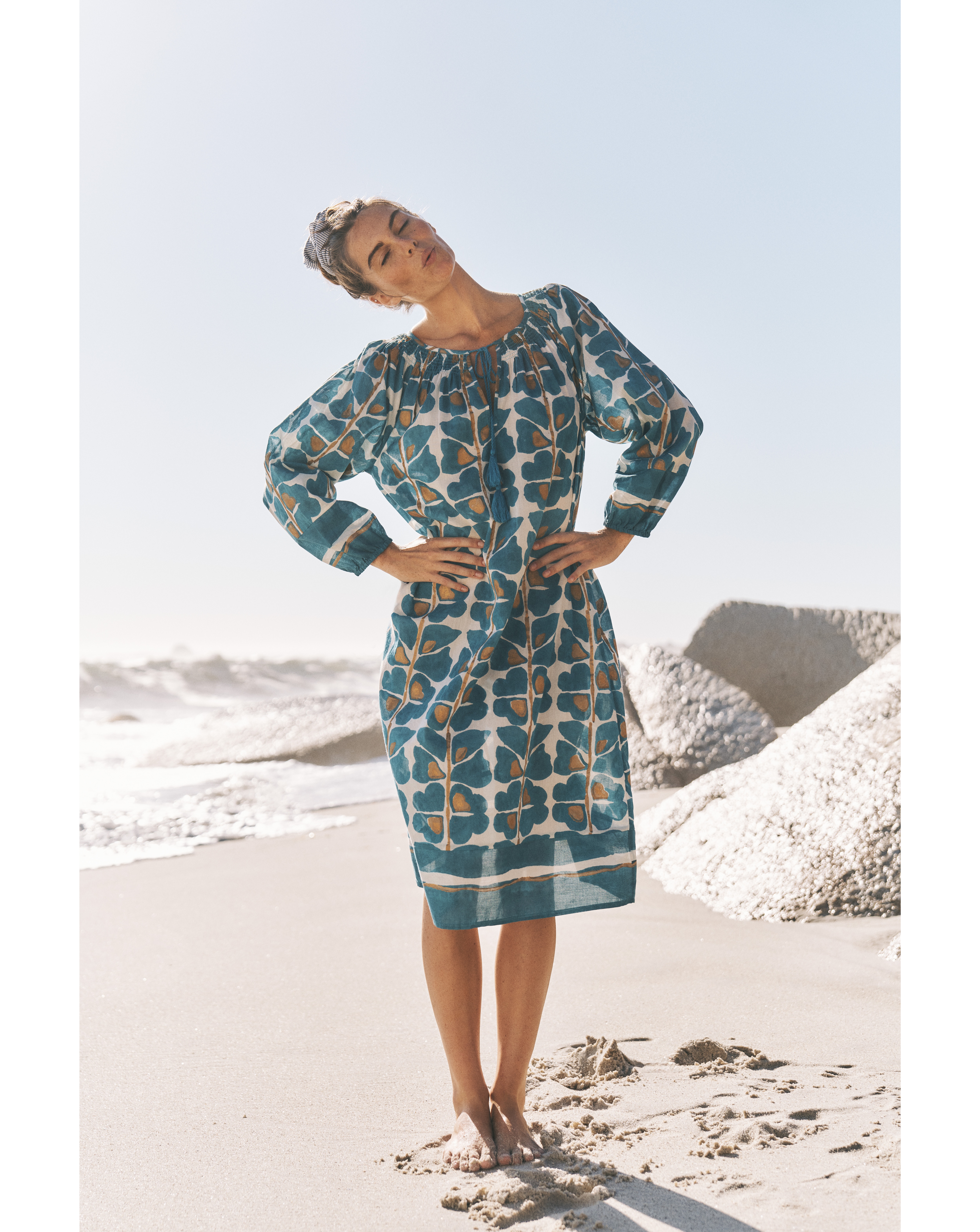 New In - Monsoon Leila Print Midi Beach Dress