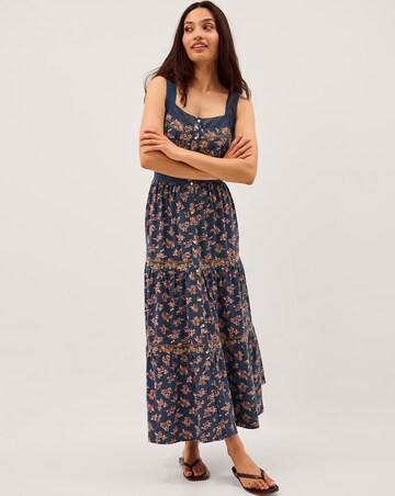 Monsoon Polly Print Jersey Midi Dress