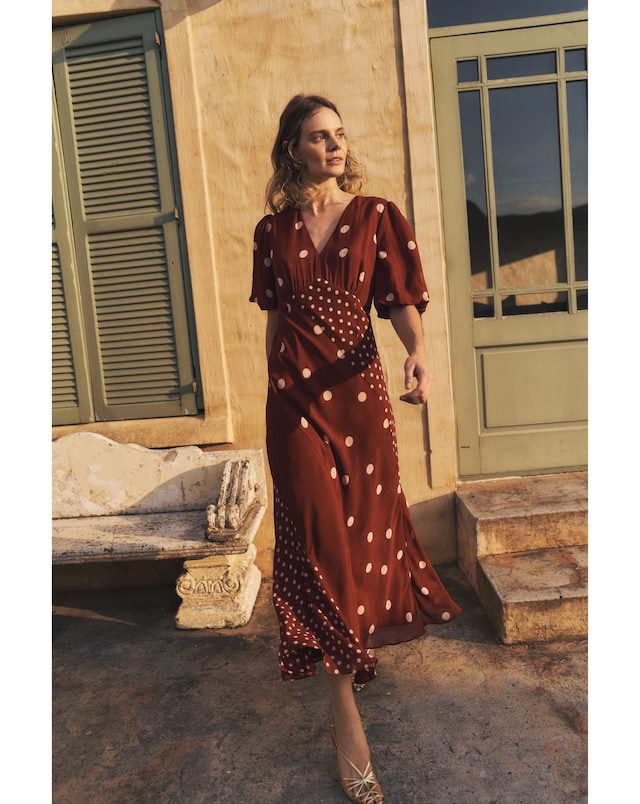 Monsoon Amaya Polka Dot Maxi Dress