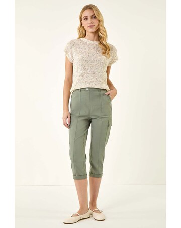 Roman Cropped Cargo Stretch Trouser