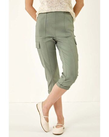 Roman Cropped Cargo Stretch Trouser