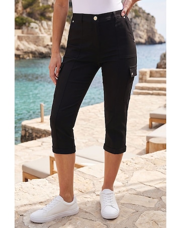 Roman Cropped Cargo Stretch Trouser