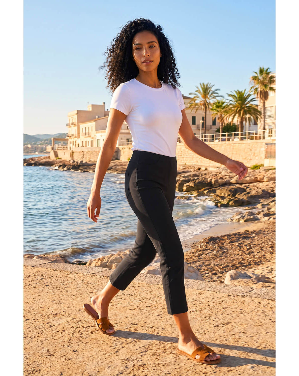 New In - Roman 3/4 Length Stretch Elastic Trouser