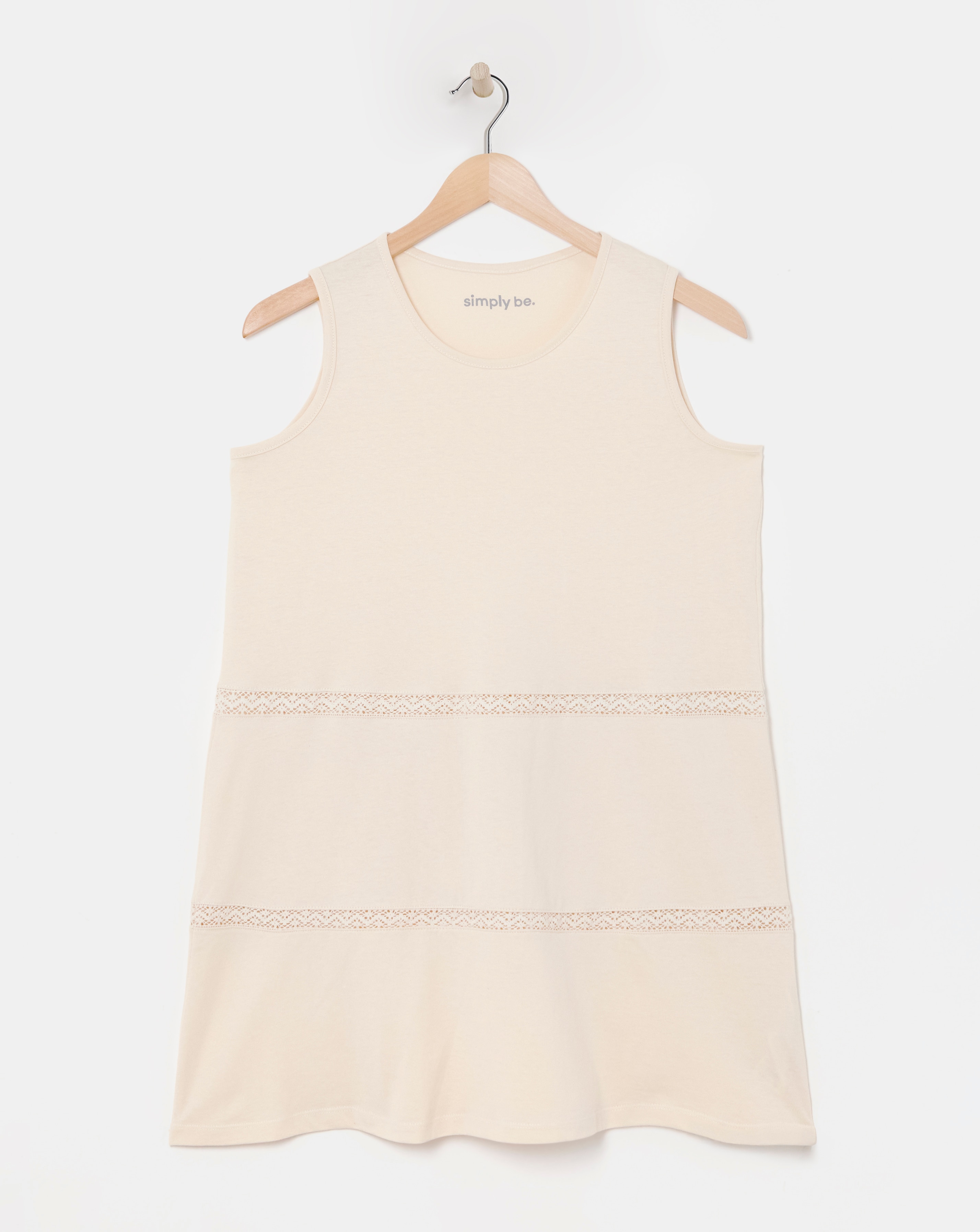 Simply Be Sleeveless Crochet Trim Top