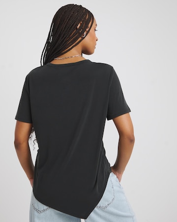 Charcoal Premium Jersey Asymmetric Top