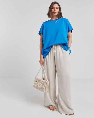 Simply Be Cobalt Blue Slouchy Dip Back T-Shirt